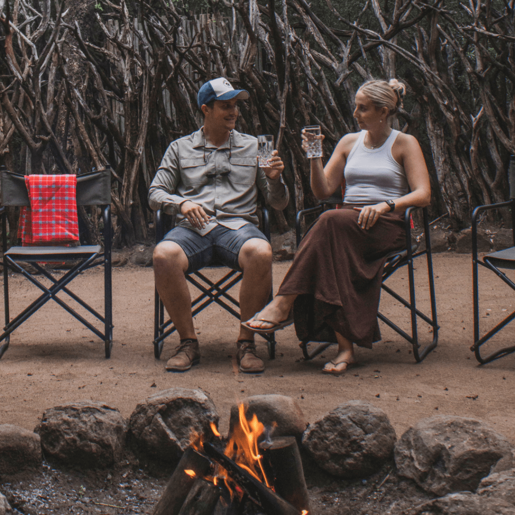 Cocktails by the Fire at Rhino Sands
